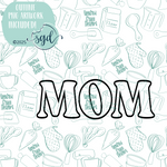 Mom Cookie Cutter STL File with PNG Images to Match - For 3D Printing and Edible Ink Printers