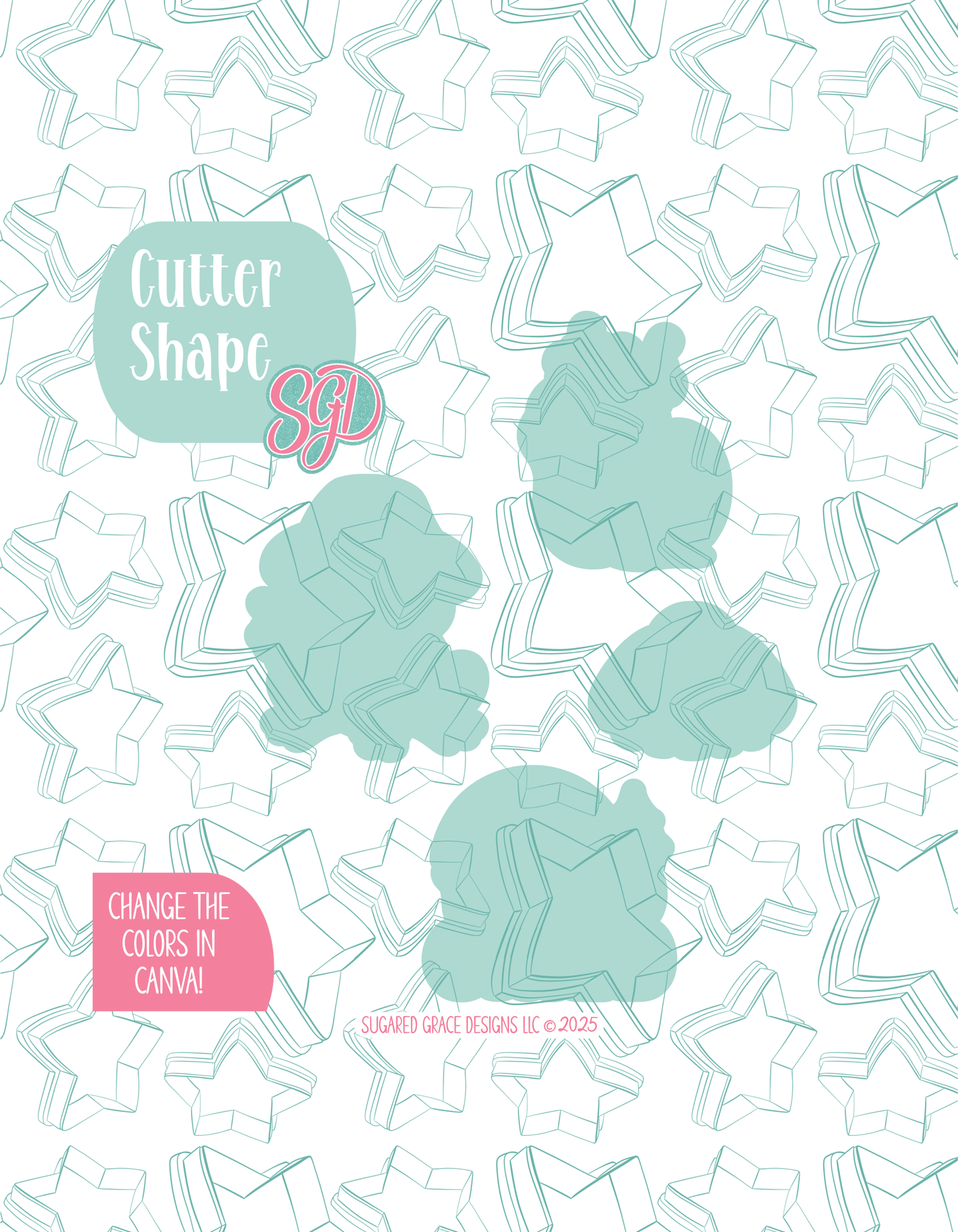 12/25 Monthly Batch - featuring 4 Cookie Cutter STL designs, 2 Cookie Tags, & 2 Printable Patterns - Disco Wild Child