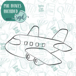 Airplane Cookie Cutter with Matching PNG Images for Edible Ink Printers Including Eddie