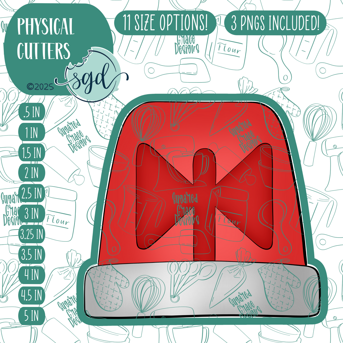 Alarm or Siren Cookie Cutter with PNG Images to Match - Hand Drawn Graphics for Edible Ink Printers