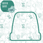 Alarm or Siren Cookie Cutter with PNG Images to Match - Hand Drawn Graphics for Edible Ink Printers