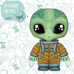 Space Alien Cookie Cutter STL Files with PNG Images to Match - For 3D Printing and Edible Ink Printers