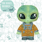 Space Alien Cookie Cutter STL Files with PNG Images to Match - For 3D Printing and Edible Ink Printers