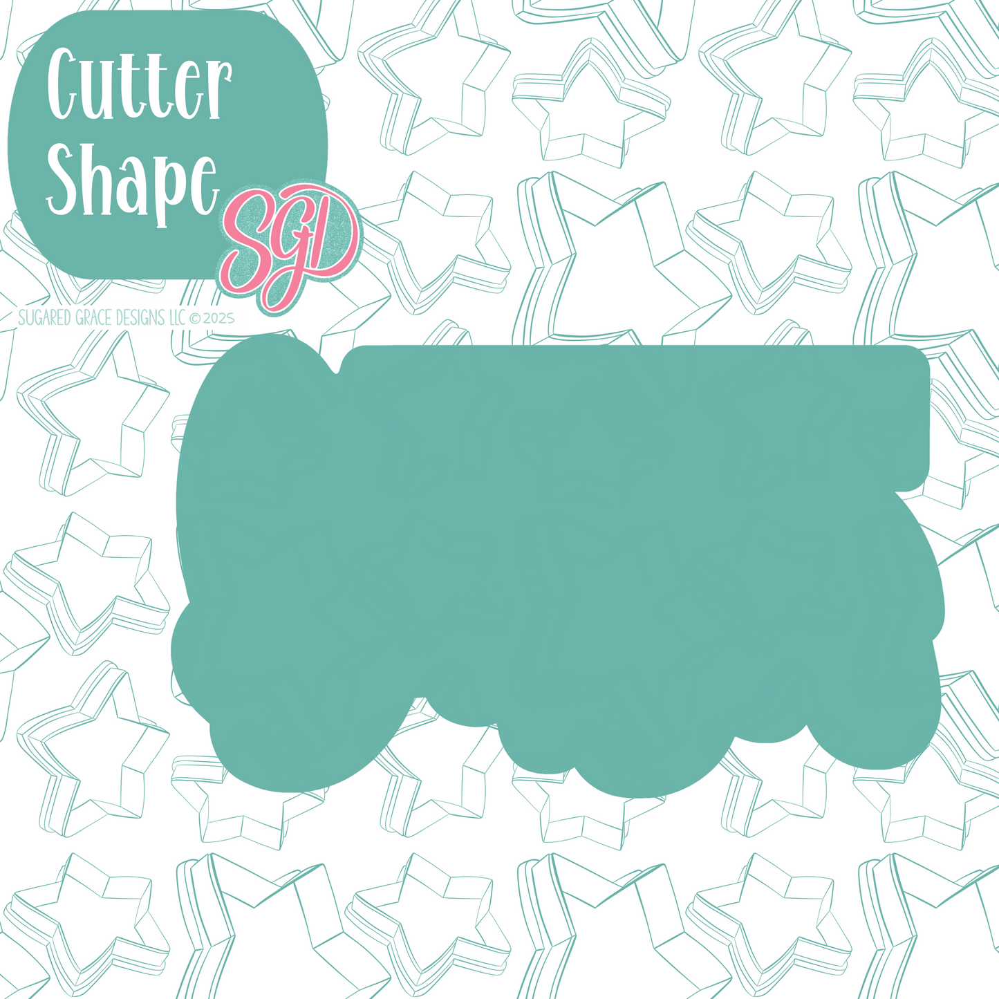 All About That Baste Cookie Cutter Plaque with PNG Images to Match - Hand Drawn Graphics for Edible Ink Printers