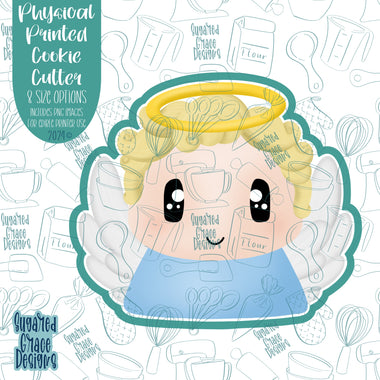 Nativity Angel Cookie Cutter with Matching Printable PNG Images for Edible Ink Printers Including Eddie