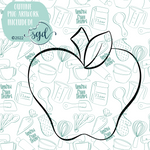 Red Apple Cookie Cutter STL File with PNG Images to Match - For 3D Printing and Edible Ink Printers