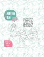 2026 Arctic New Years Cookie Cutter set with matching PNG - Set of 4 Designs