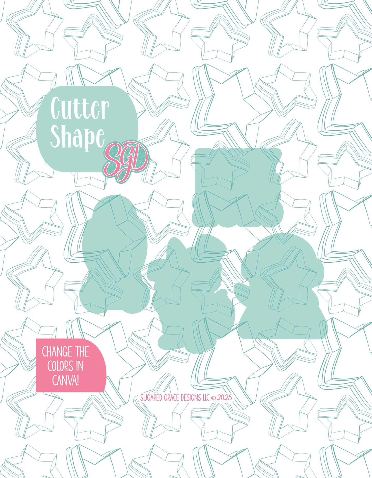 Editable Arctic New Years Cookie Cutter STL and PNG Set with 4 Designs (Digital Download)