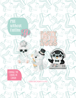 Editable Arctic New Years Cookie Cutter STL and PNG Set with 4 Designs (Digital Download)