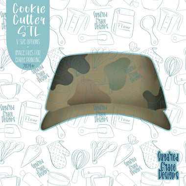 Army Military Hat Cookie Cutter STL Files for 3D Printing with Matching Printable PNG Images for Edible Ink Printers Including Eddie