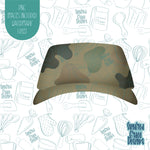 Army Military Hat Cookie Cutter with Matching PNG Images for Edible Ink Printers Including Eddie