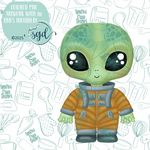 Space Alien Cookie Cutter STL Files with PNG Images to Match - For 3D Printing and Edible Ink Printers