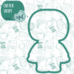 Space Alien Cutter with PNG Images to Match - Hand Drawn Graphics for Edible Ink Printers