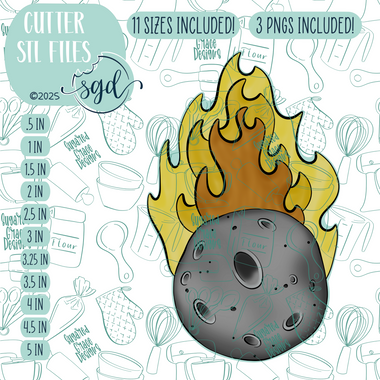 Asteroid Cookie Cutter STL File  with PNG Images to Match - For 3D Printing and Edible Ink Printers