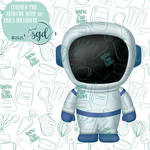 Astronaut Cookie Cutter STL File  with PNG Images to Match - For 3D Printing and Edible Ink Printers