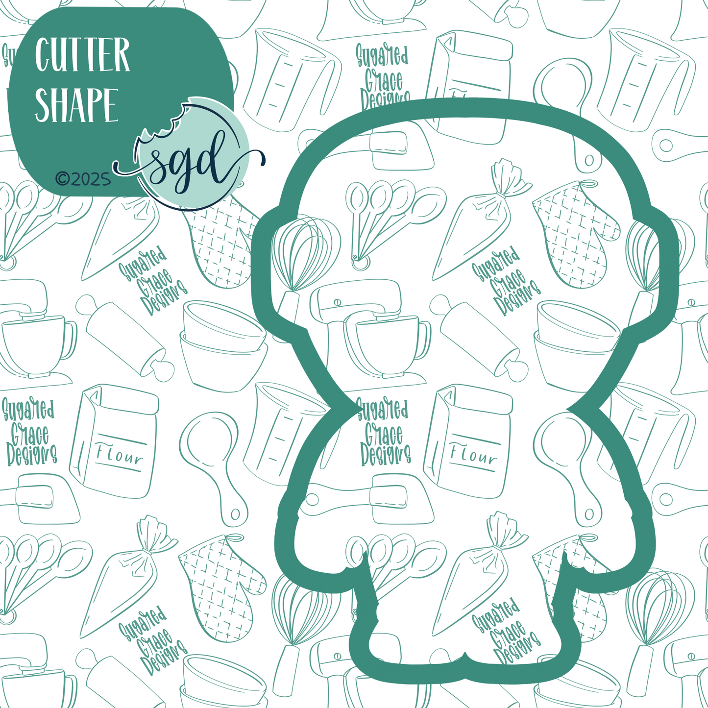 Astronaut Cookie Cutter with PNG Images to Match - Hand Drawn Graphics for Edible Ink Printers