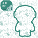 Astronaut Cookie Cutter with PNG Images to Match - Hand Drawn Graphics for Edible Ink Printers