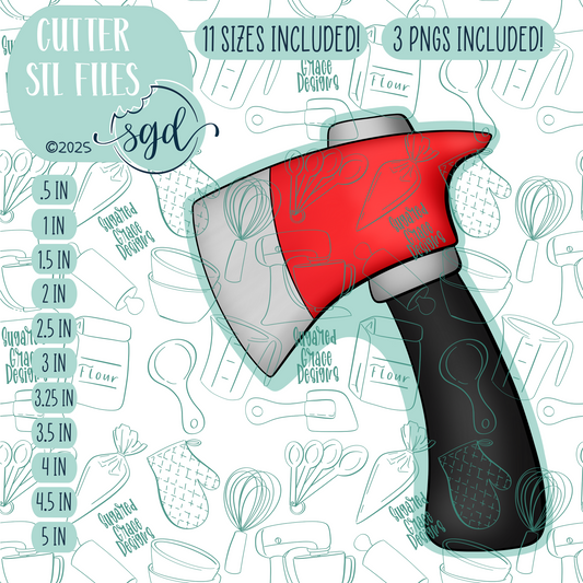 Ax or Hatchet Cookie Cutter STL File with PNG Images to Match - For 3D Printing and Edible Ink Printers