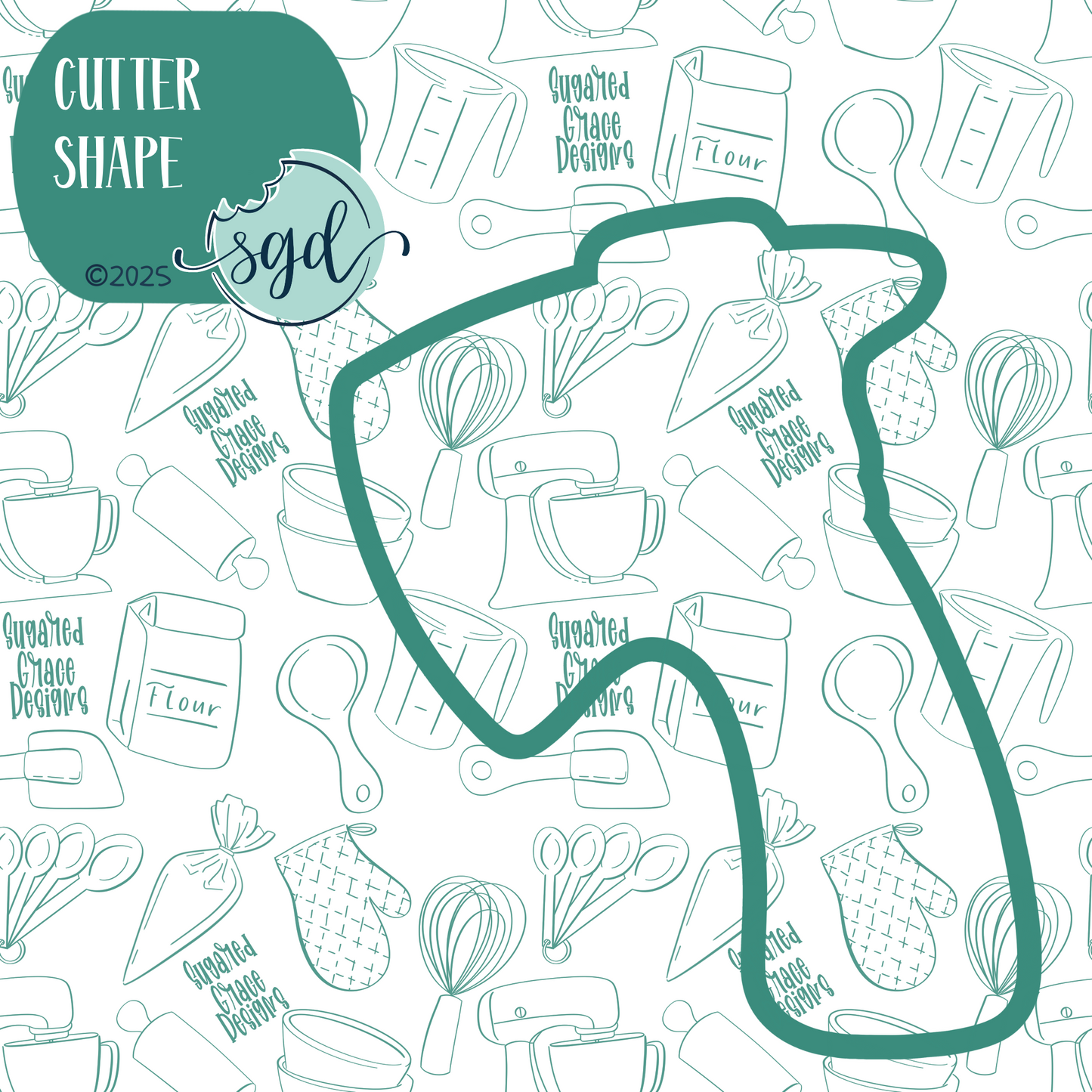 Ax or Hatchet Cookie Cutter with PNG Images to Match - Hand Drawn Graphics for Edible Ink Printers