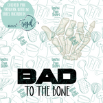 Bad to the Bone Cookie Cutter STL File Set of 2 with PNG Images to Match - For 3D Printing and Edible Ink Printers