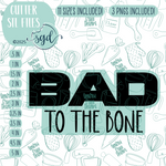 Bad to the Bone Cookie Cutter STL File with PNG Images to Match - For 3D Printing and Edible Ink Printers