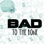 Bad to the Bone Cookie Cutter STL File with PNG Images to Match - For 3D Printing and Edible Ink Printers