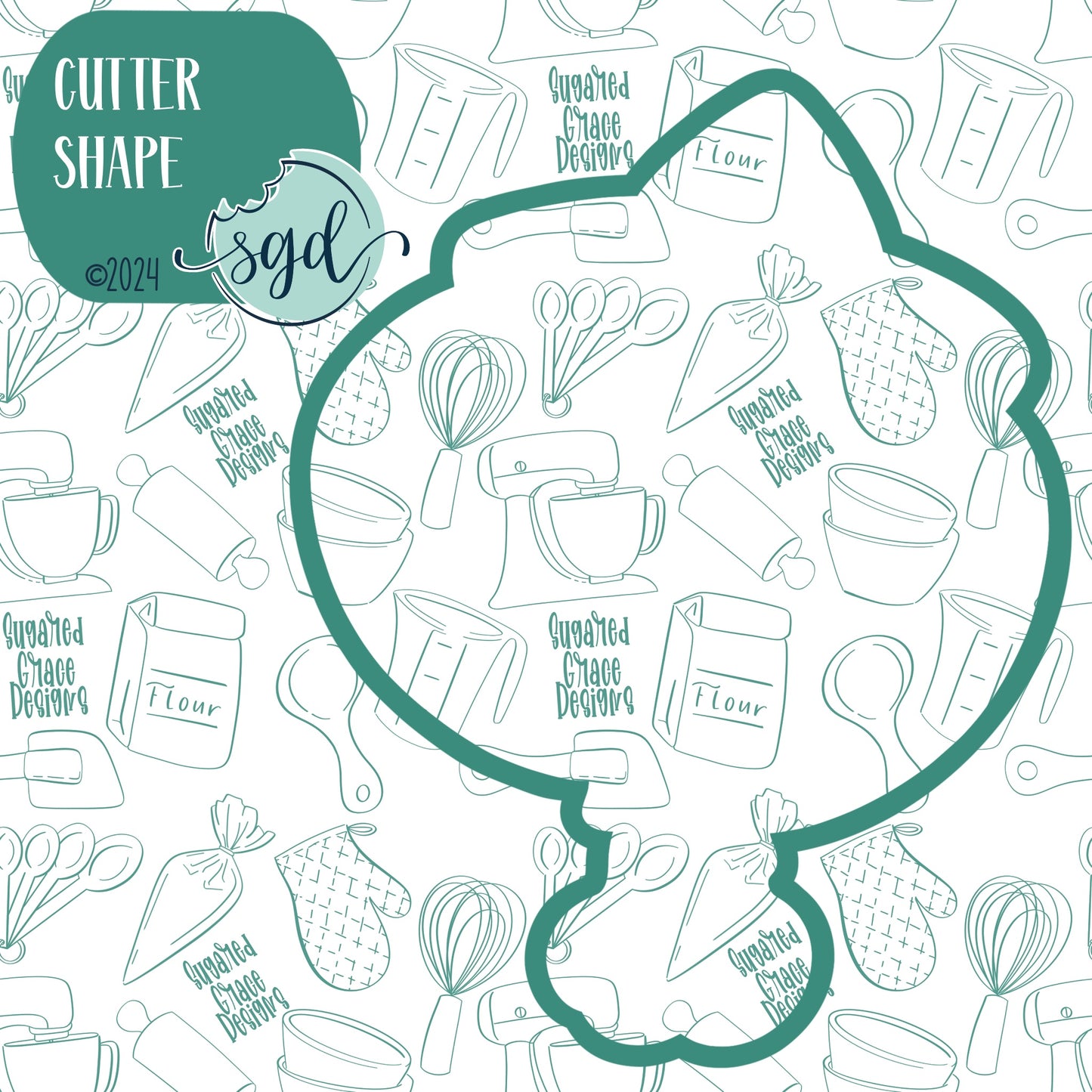 Birthday Celebration Star Balloons Cookie Cutter with PNG Images to Match - Hand Drawn Graphics for Edible Ink Printers
