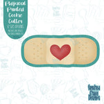 Bandaid cookie cutter with png images for edible printers including Eddie