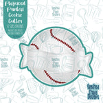 Baseball Banner Plaque Cookie Cutter with Matching PNG Images for Edible Ink Printers Including Eddie