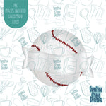 Baseball Banner Plaque Cookie Cutter with Matching PNG Images for Edible Ink Printers Including Eddie