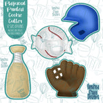 Baseball Cookie Cutter Set with Matching PNG Images for Edible Ink Printers Including Eddie