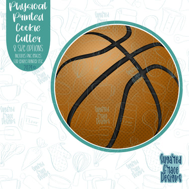 Basketball Cookie Cutter with Matching PNG Images for Edible Ink Printers Including Eddie