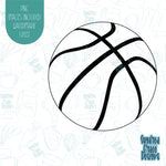 Basketball Cookie Cutter with Matching PNG Images for Edible Ink Printers Including Eddie