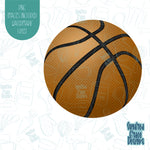 Basketball Cookie Cutter with Matching PNG Images for Edible Ink Printers Including Eddie