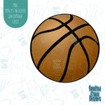 Basketball Cookie Cutter with Matching PNG Images for Edible Ink Printers Including Eddie