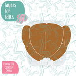 Cooked and Basted Turkey Cookie Cutter with PNG Images to Match - Hand Drawn Graphics for Edible Ink Printers