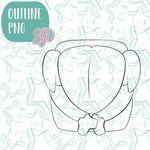 Cooked and Basted Turkey Cookie Cutter with PNG Images to Match - Hand Drawn Graphics for Edible Ink Printers