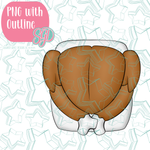 Cooked and Basted Turkey PNG Image Set for Edible Ink Printers - Hand Drawn Editable Graphics