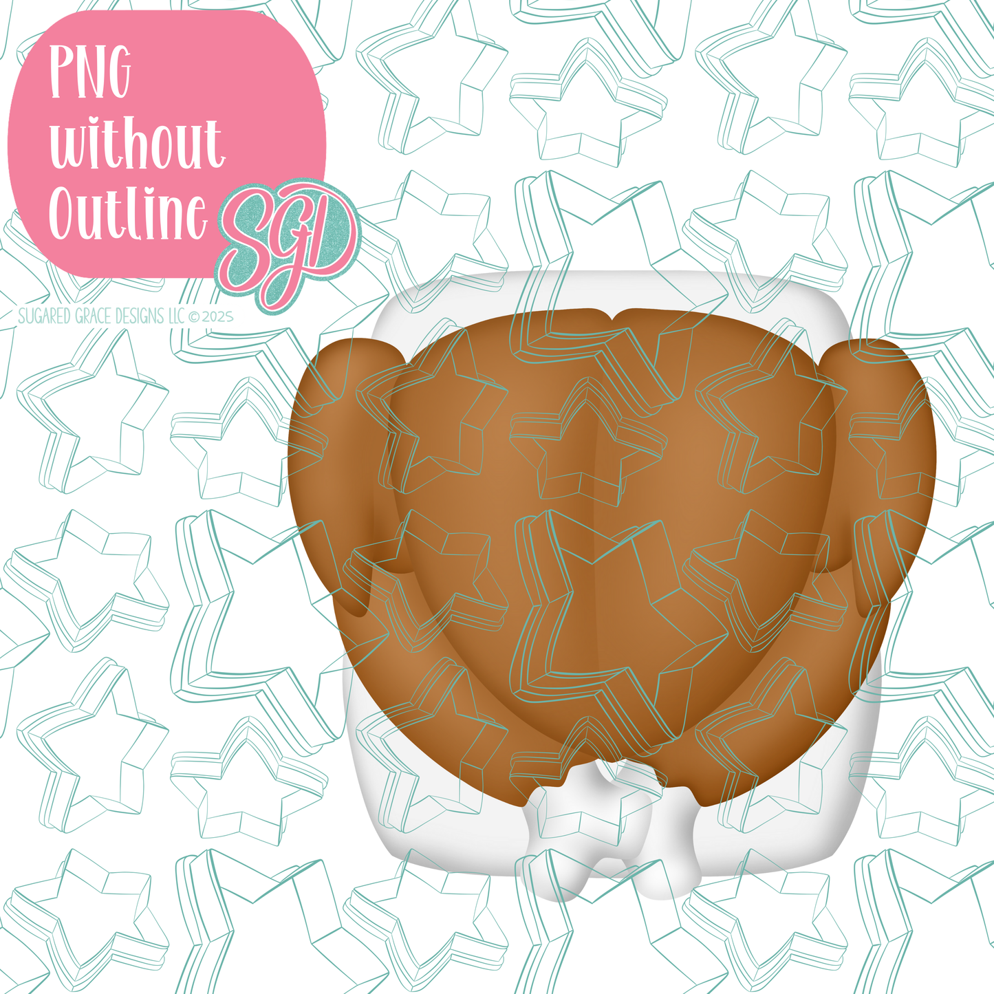 Cooked and Basted Turkey PNG Image Set for Edible Ink Printers - Hand Drawn Editable Graphics