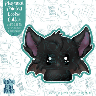 Bat Cookie Cutter with Matching Printable PNG Images for Edible Ink Printers Including Eddie