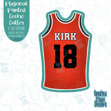 Basketball Jersey Cookie Cutter With Matching PNG Images for Edible Ink Printers Including Eddie