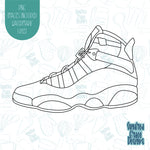 Basketball Shoe Cookie Cutter with Matching PNG Images for Edible Ink Printers Including Eddie