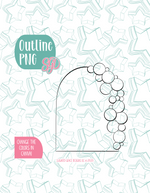 Baby Shower Balloon Arch Cookie Cutter Plaque with PNG Images to Match - Hand Drawn Graphics for Edible Ink Printers