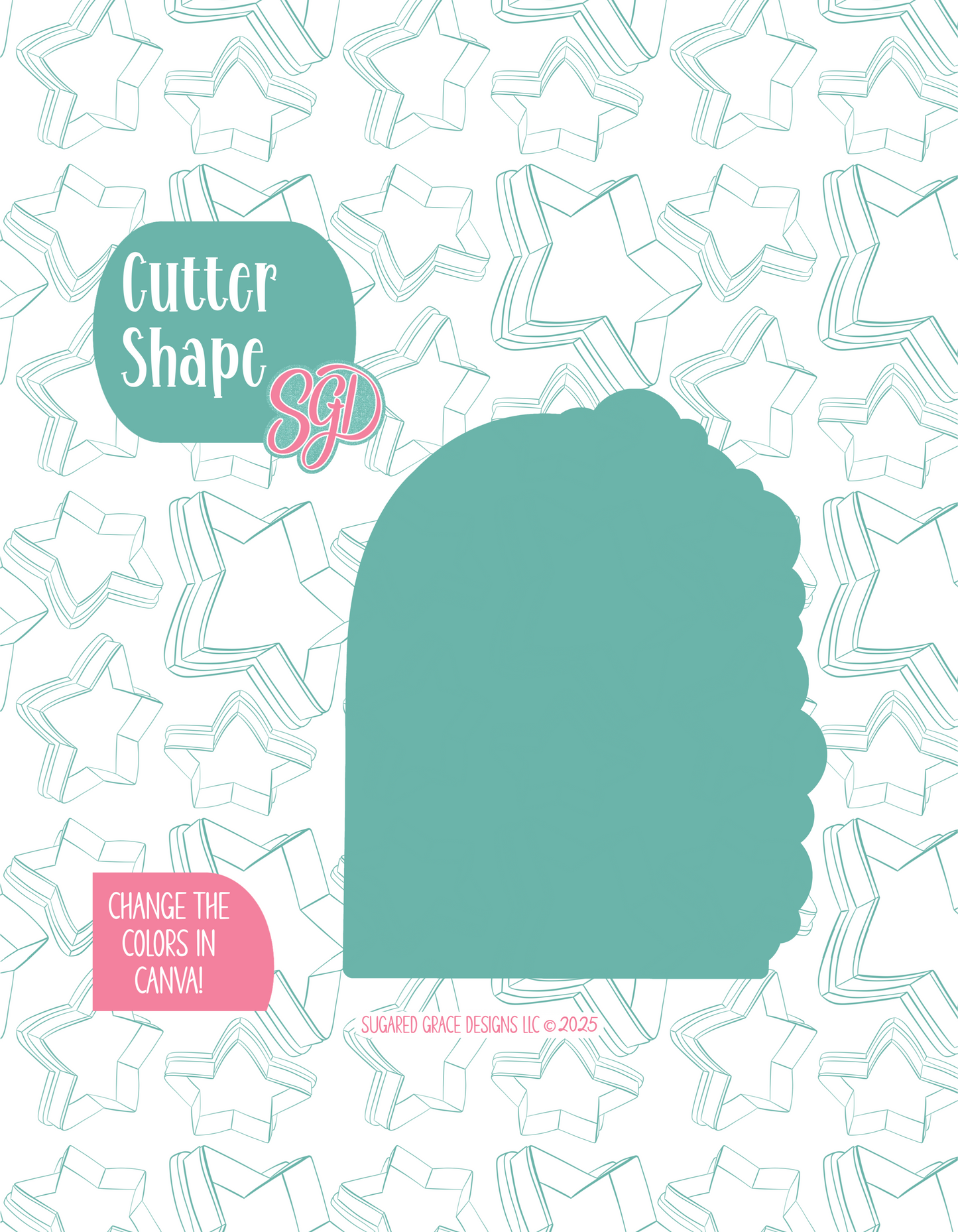 Baby Shower Balloon Arch Cookie Cutter Plaque with PNG Images to Match - Hand Drawn Graphics for Edible Ink Printers