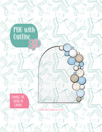 Baby Shower Balloon Arch Cookie Cutter Plaque with PNG Images to Match - Hand Drawn Graphics for Edible Ink Printers