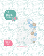 Baby Shower Balloon Arch Cookie Cutter Plaque with PNG Images to Match - Hand Drawn Graphics for Edible Ink Printers