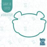 Cute Nerdy Bear cookie cutter with png images for edible ink printers including Eddie