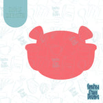 Cute Nerdy Bear cookie cutter stl file with png images for edible ink printers including Eddie