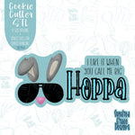 Big Hoppa Punny Easter Cookie Cutter STL Files for 3d Printing with Matching Printable PNG Images for Edible Ink Printers Including Eddie