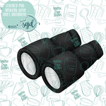 Binoculars Cutter STL File with PNG Images to Match - For 3D Printing and Edible Ink Printers